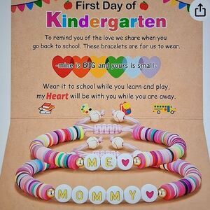 Mommy & Me Bracelets First Day Of School Mom & Daughter New